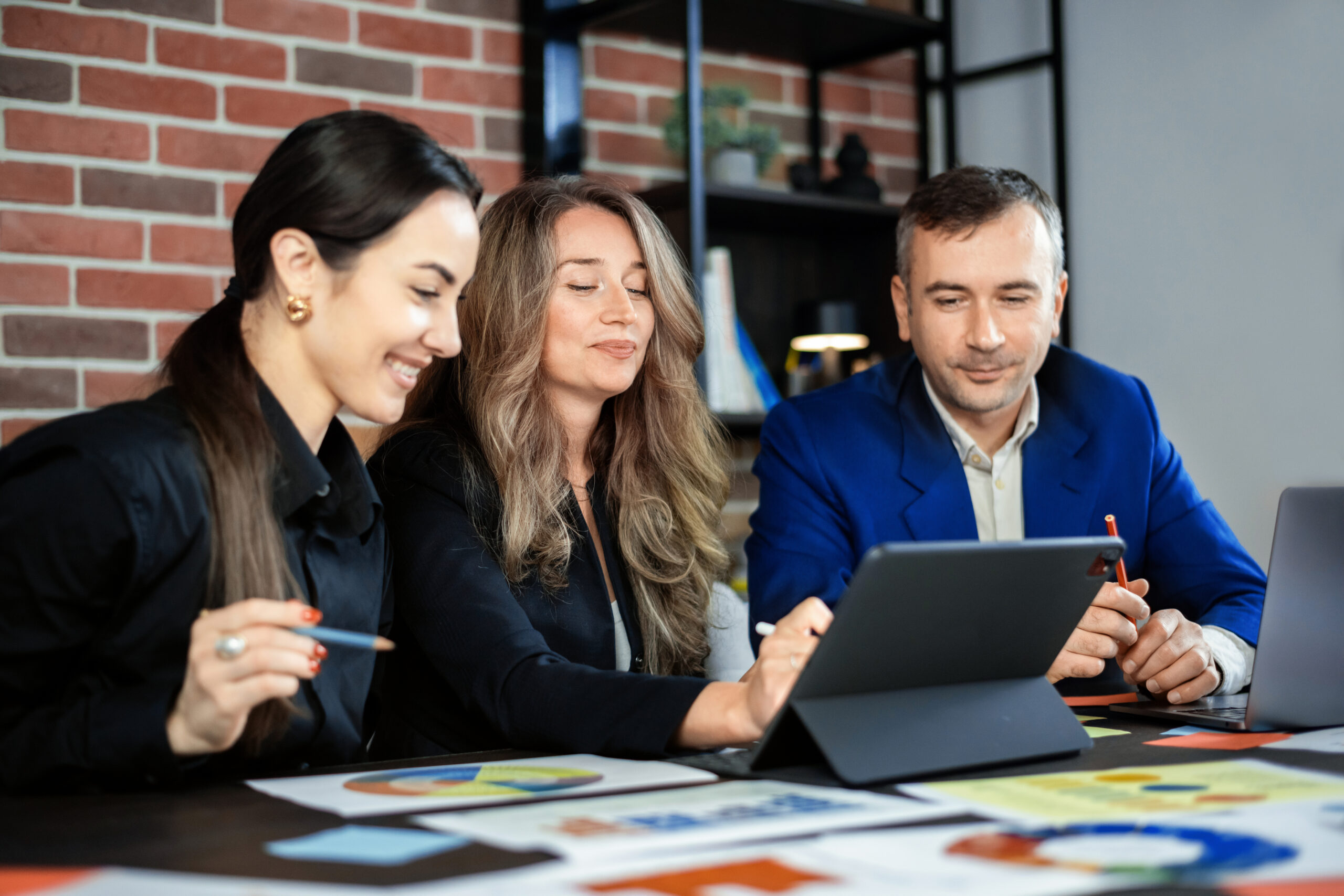 Marketing consultant with a brand team